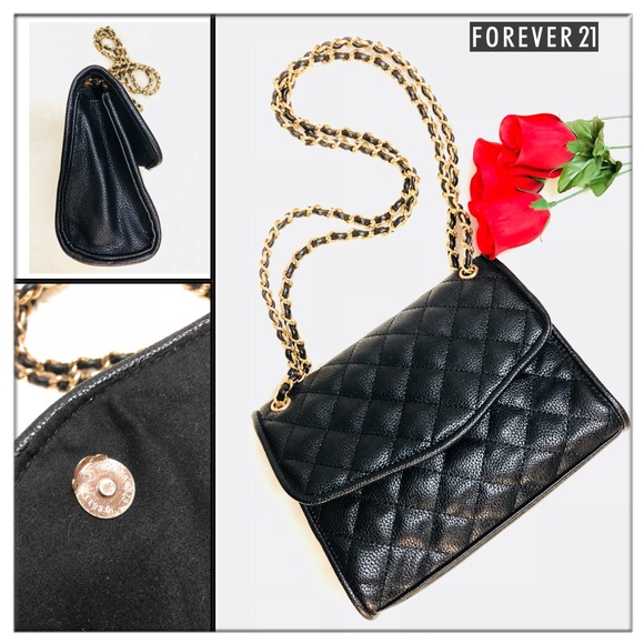 Forever 21 Handbags - 💲⬇️Forever 21 Black Quilted crossbody bag
